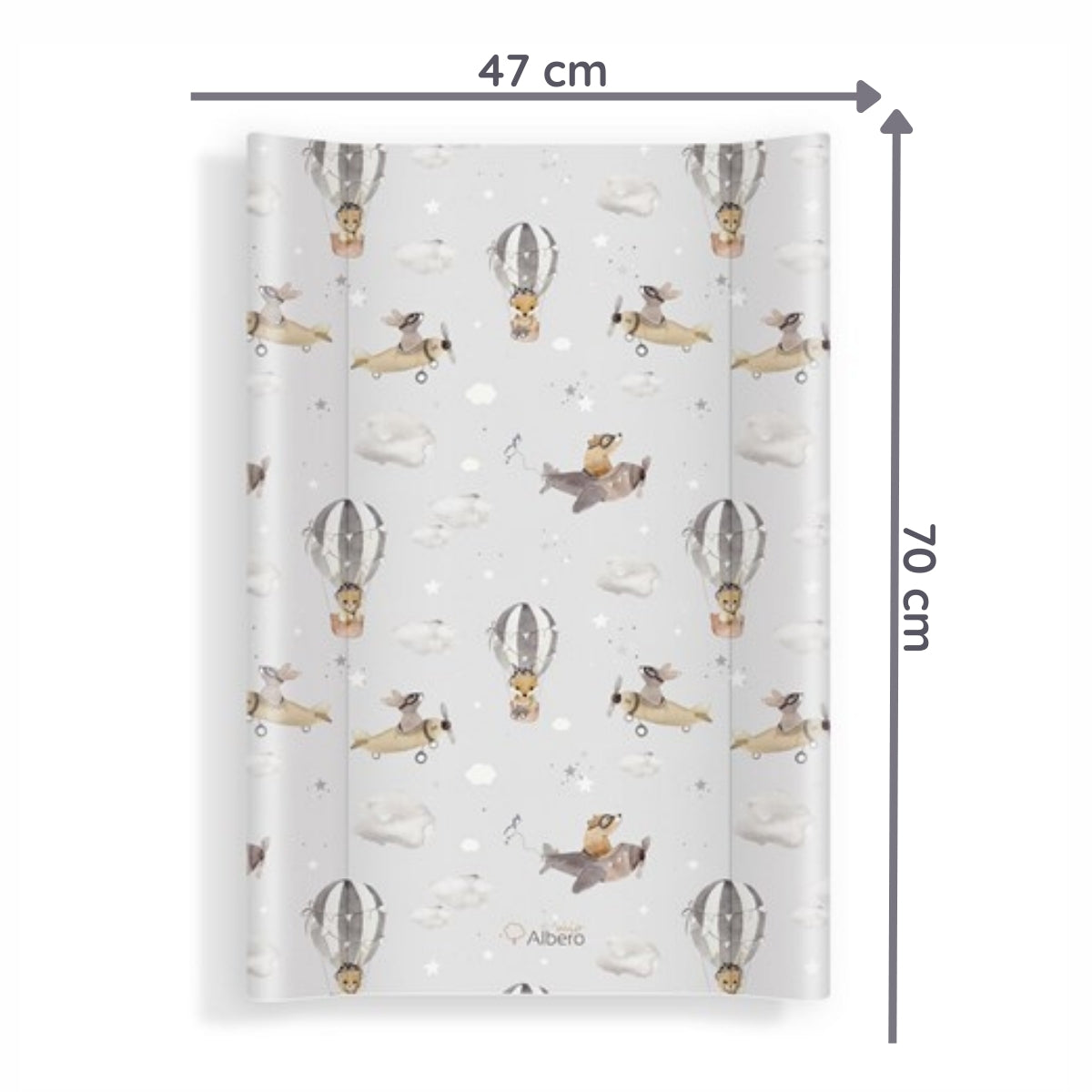 Cotton Color Cambiador base rígida 2 en 1 para Cuna y Cómoda