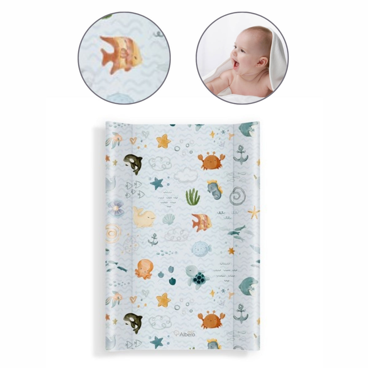 Cotton Color Cambiador base rígida 2 en 1 para Cuna y Cómoda