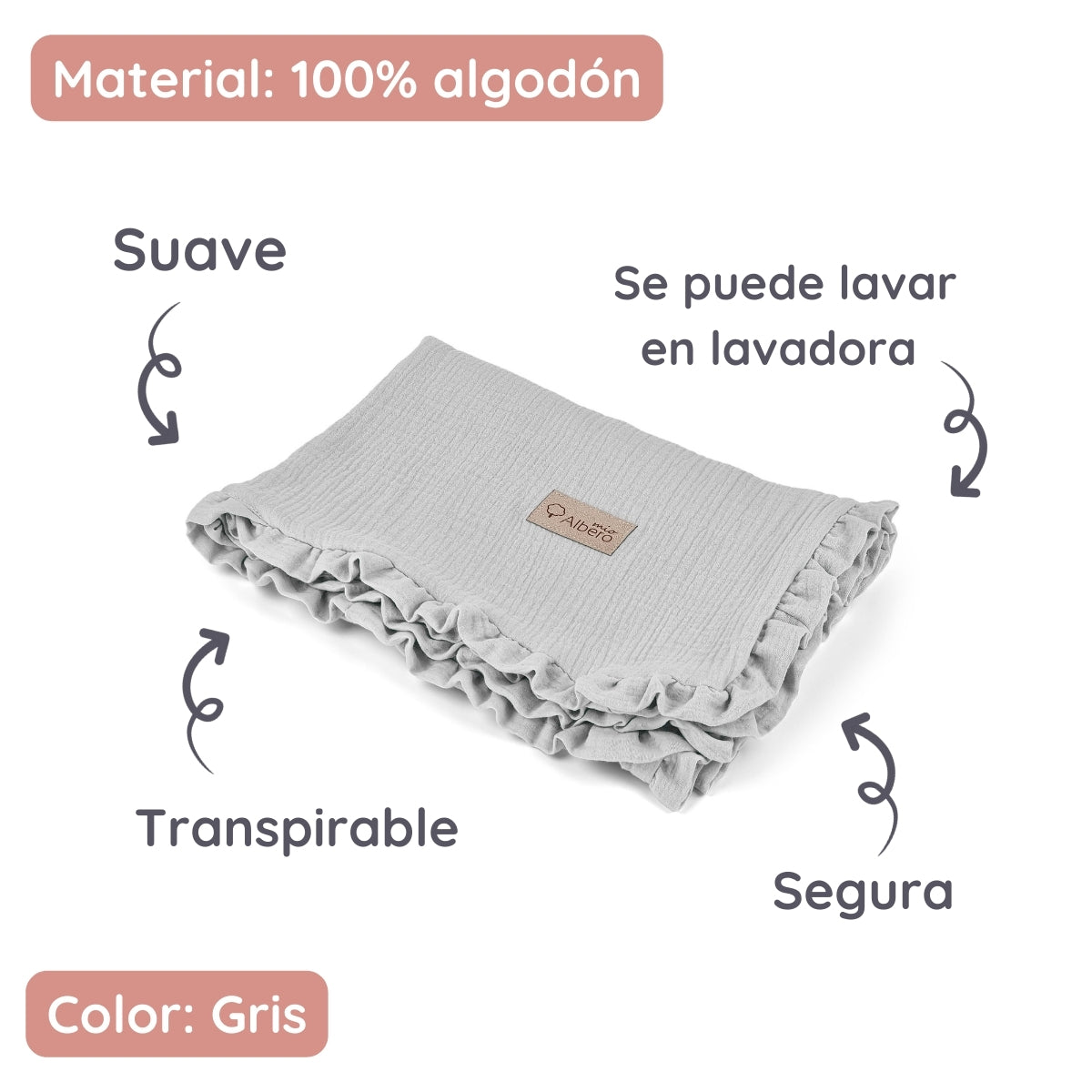 Cotton Color Manta de bebé doble Muselina Cotton Color