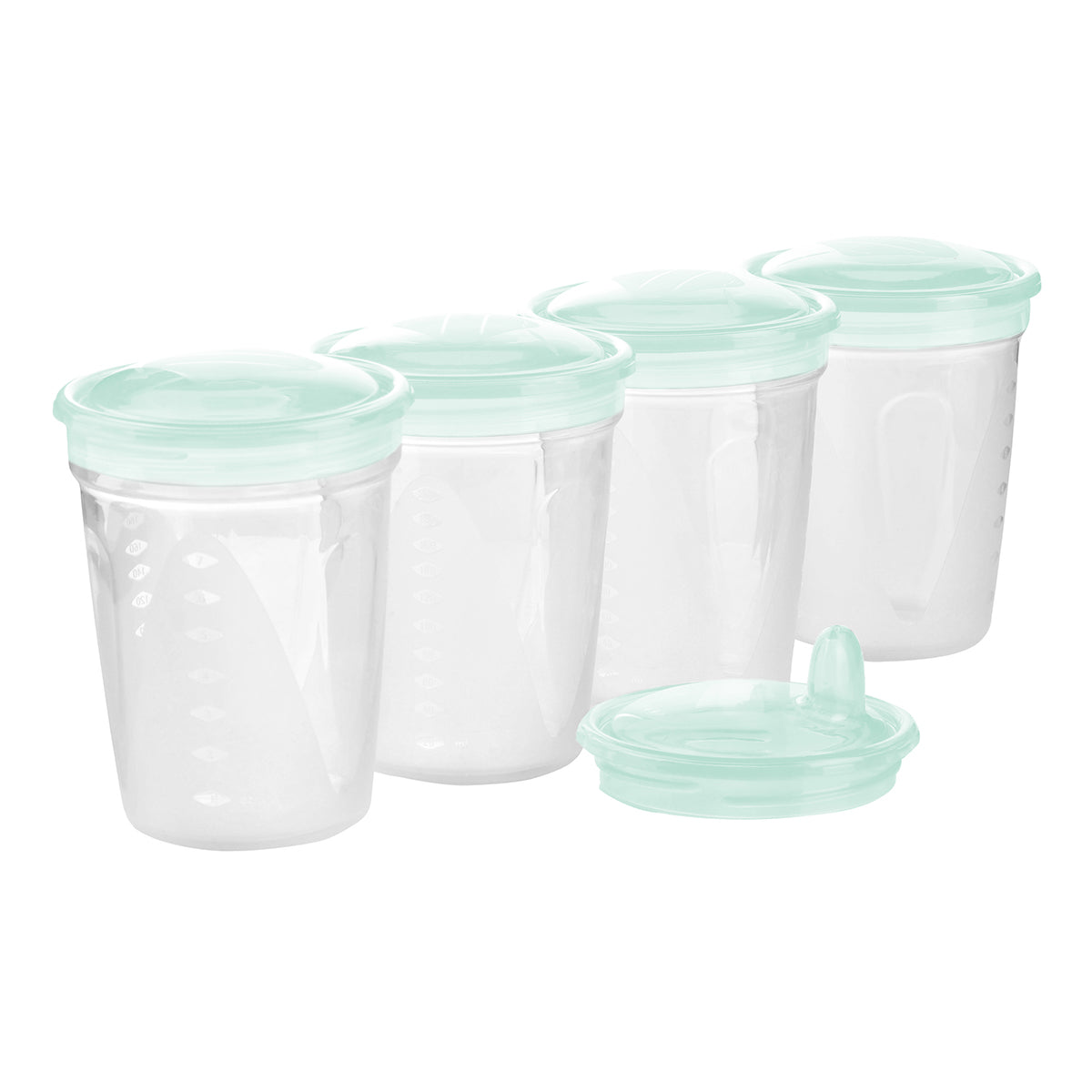 Babyono Recipientes para la leche y alimentos 200ml pack 4 unid.