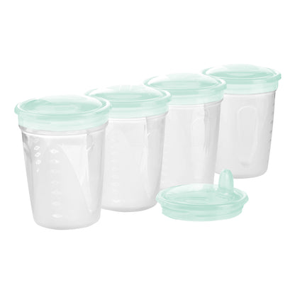 Babyono Recipientes para la leche y alimentos 200ml pack 4 unid.