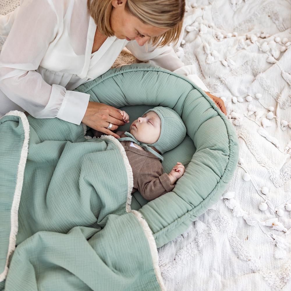 Muslin Baby Cuna nido desenfundable 60x85 cm