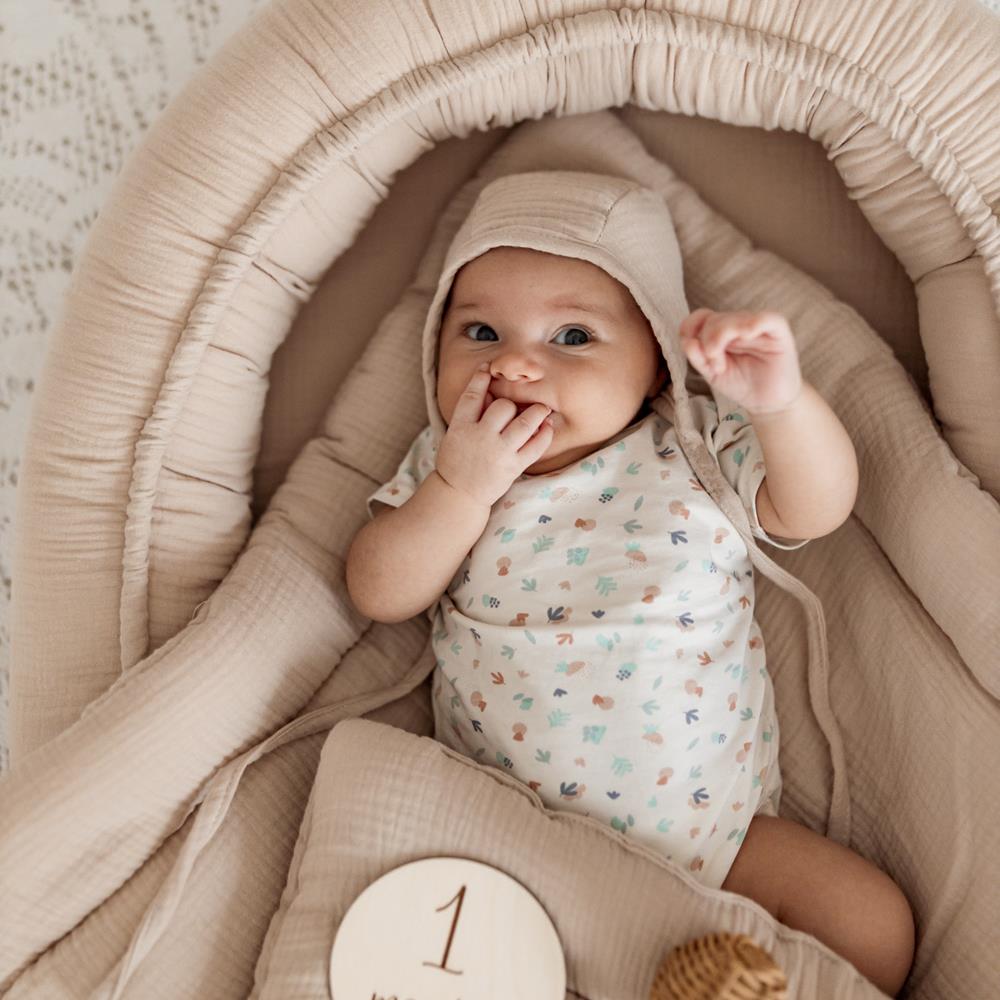 Muslin Baby Cuna nido desenfundable 60x85 cm