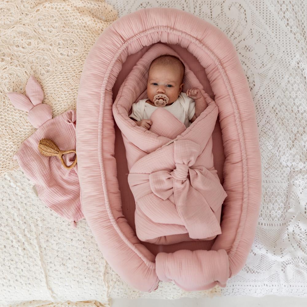 Muslin Baby Saco capazo algodón 4 en 1 reversible 75x75 cm