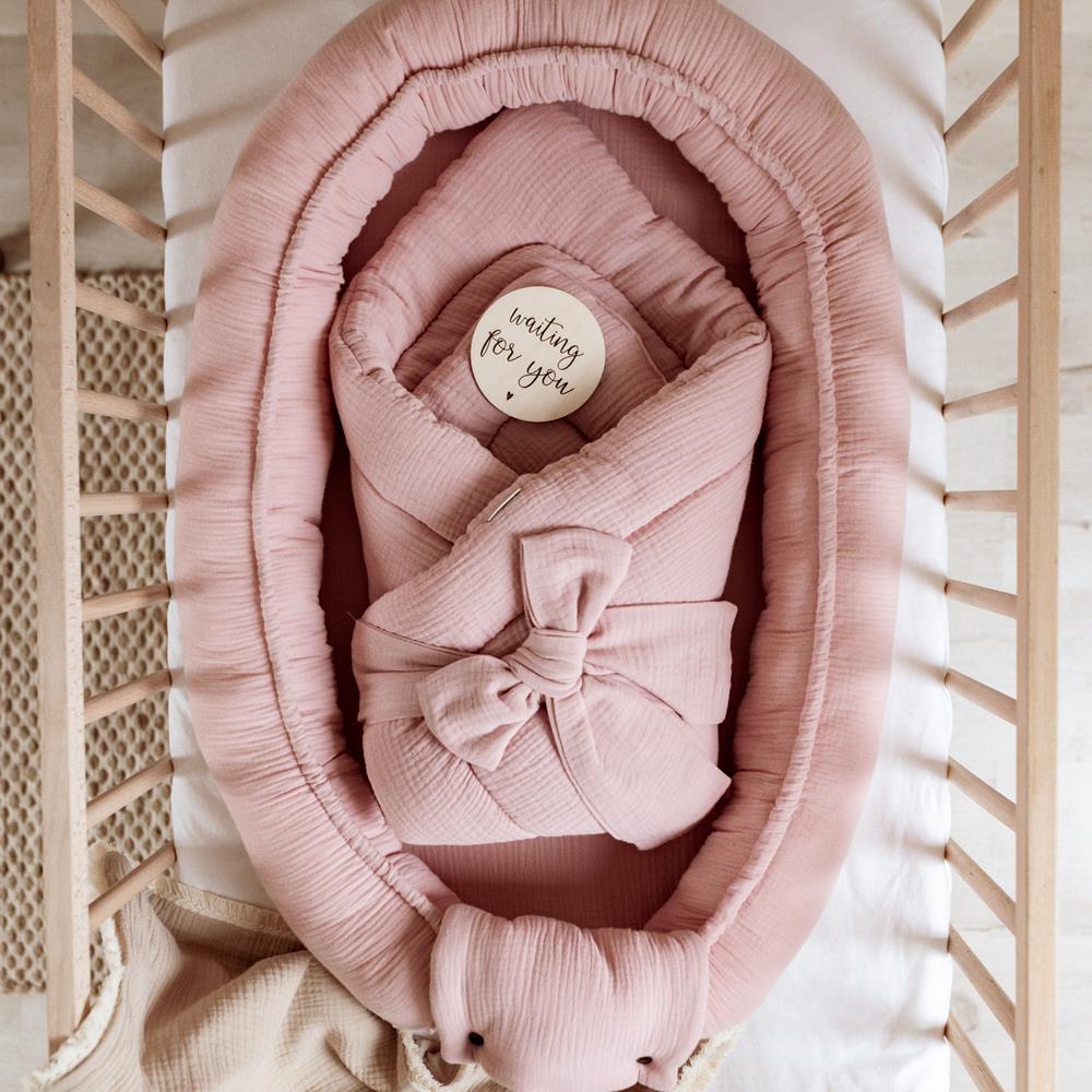 Muslin Baby Saco capazo algodón 4 en 1 reversible 75x75 cm