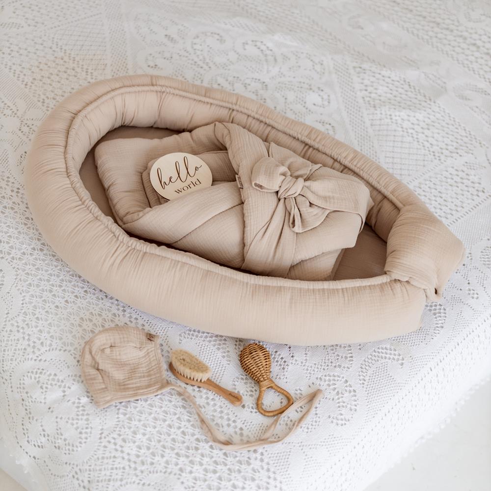 Muslin Baby Saco capazo algodón 4 en 1 reversible 75x75 cm