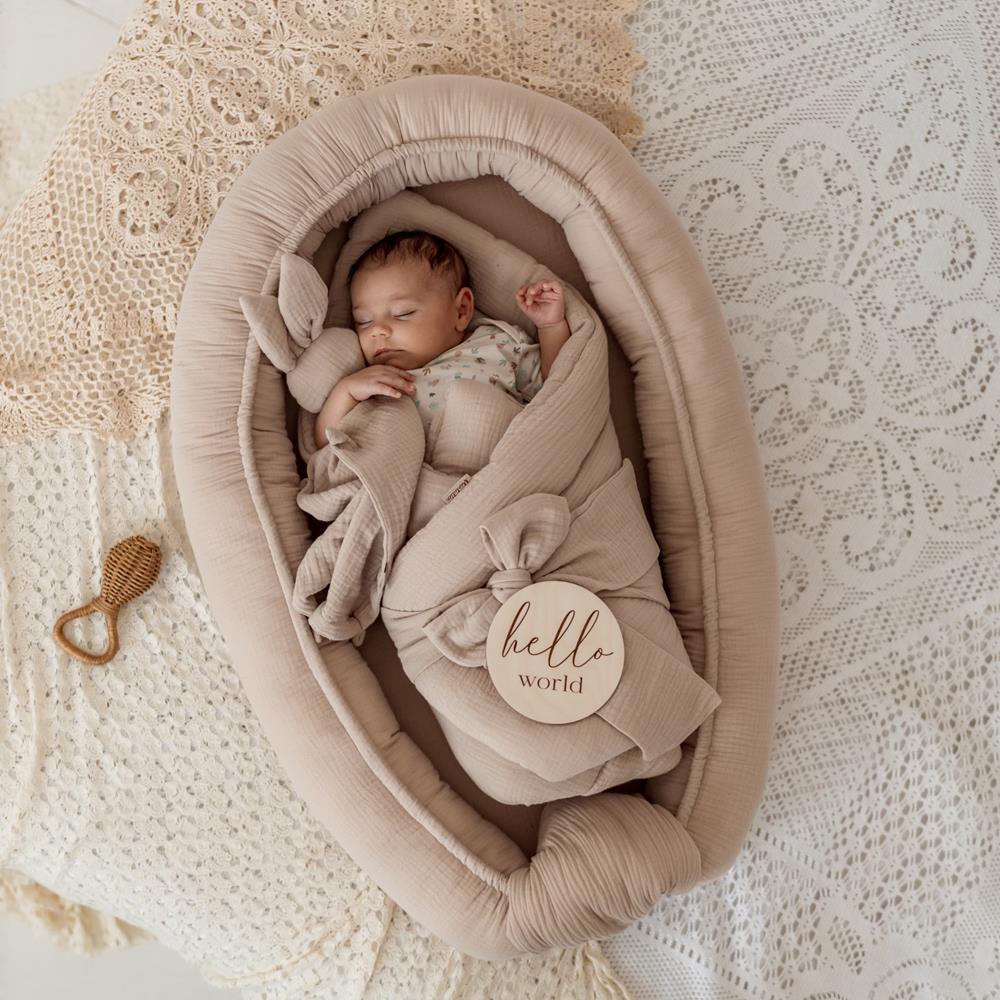 Muslin Baby Saco capazo algodón 4 en 1 reversible 75x75 cm