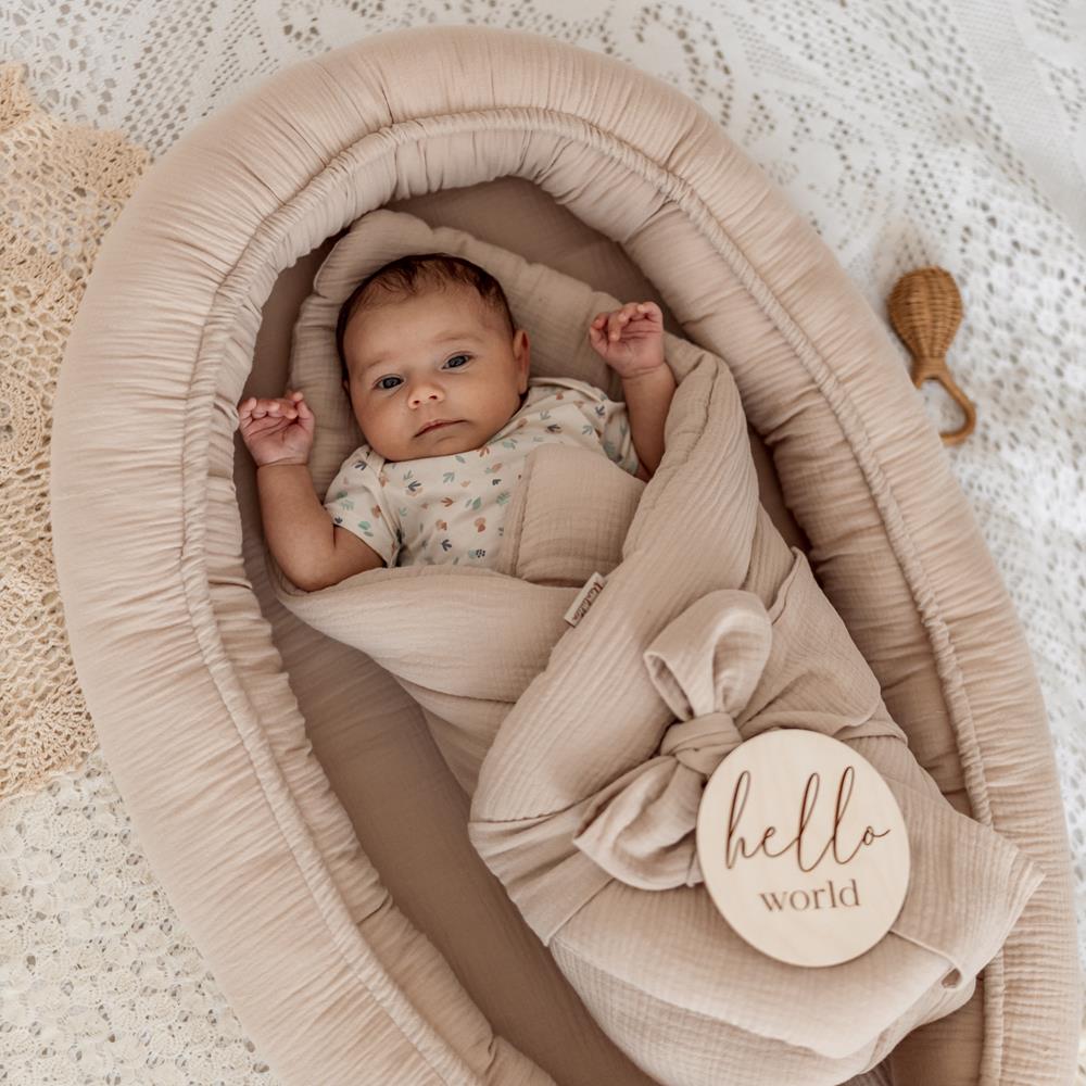 Muslin Baby Saco capazo algodón 4 en 1 reversible 75x75 cm