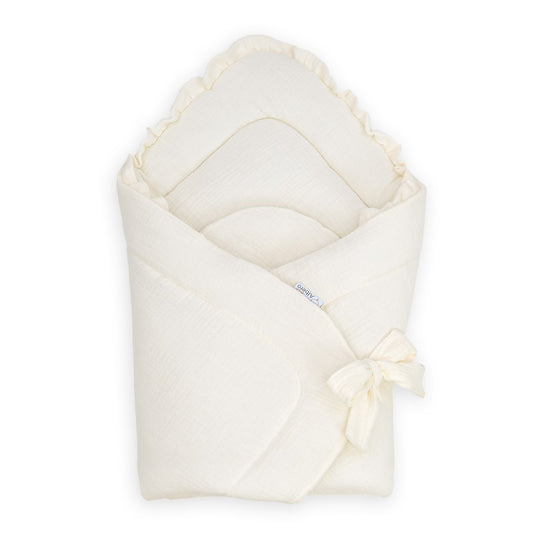 Cotton Color Saco capazo 4 en 1 muselina con volante