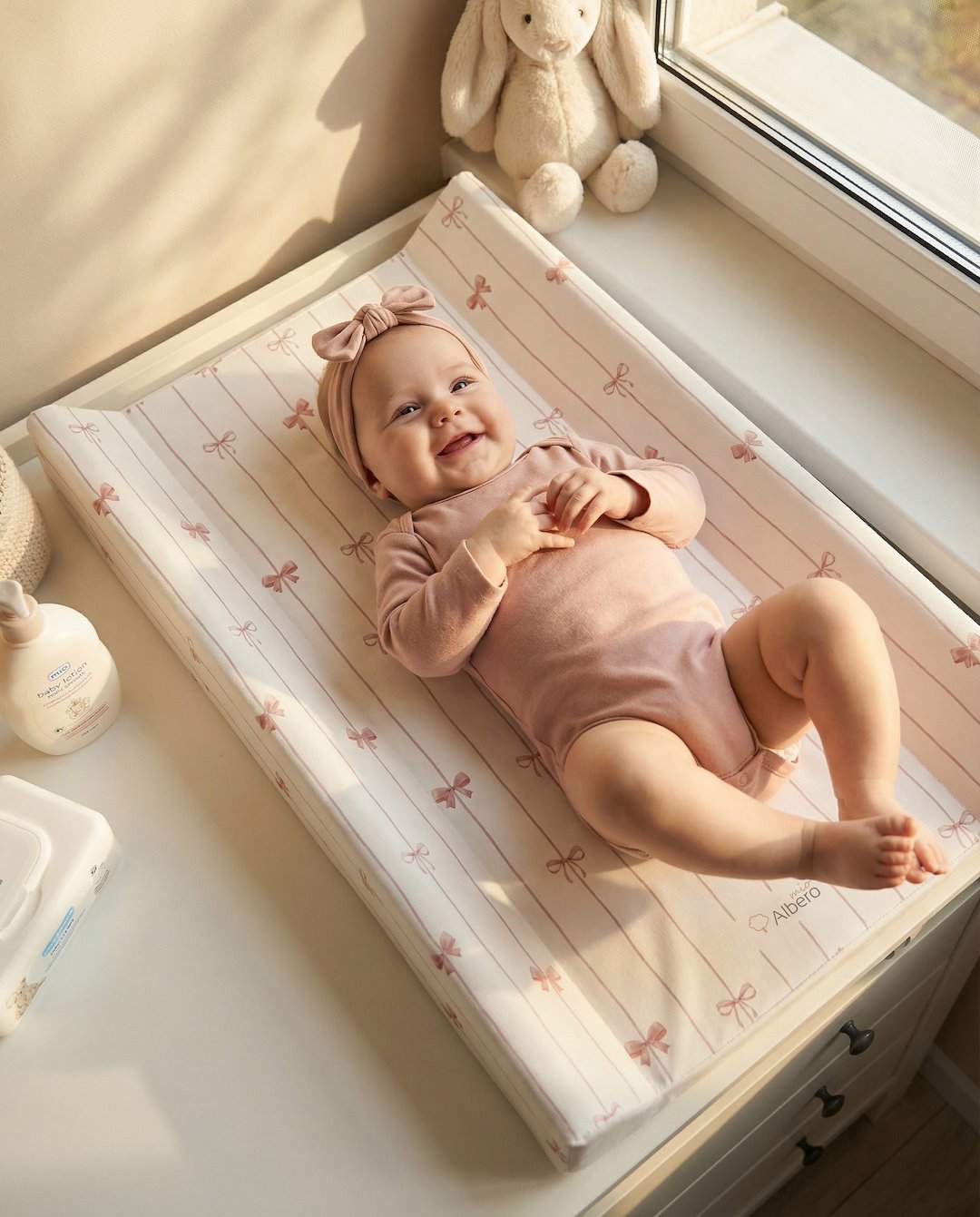 Cotton Color Cambiador base rígida 2 en 1 para Cuna y Cómoda