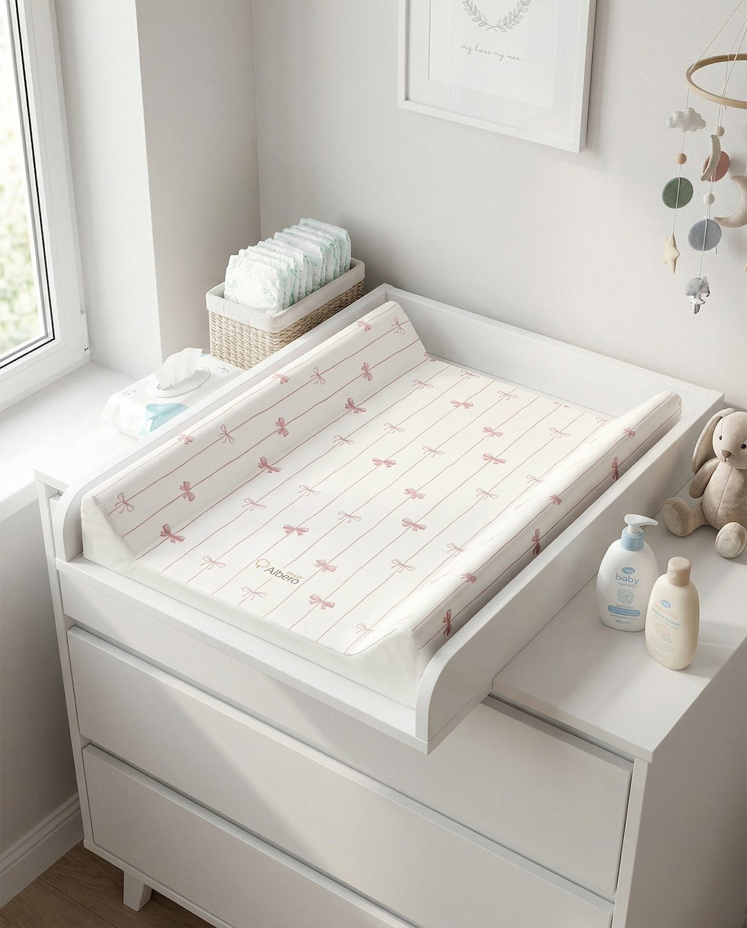 Cotton Color Cambiador base rígida 2 en 1 para Cuna y Cómoda