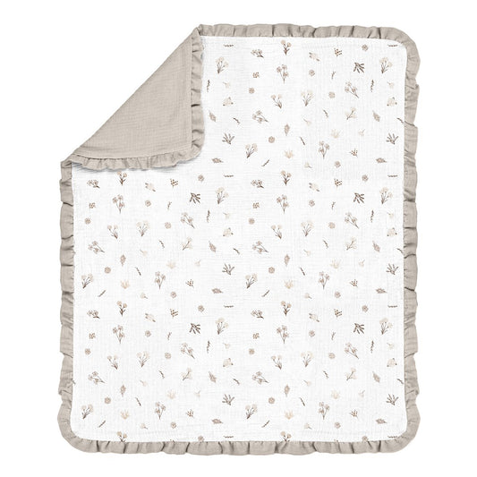 Colorful World Manta de bebé doble Muselina Wild Flowers