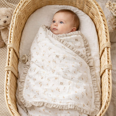 Colorful World Manta de bebé doble Muselina Wild Flowers