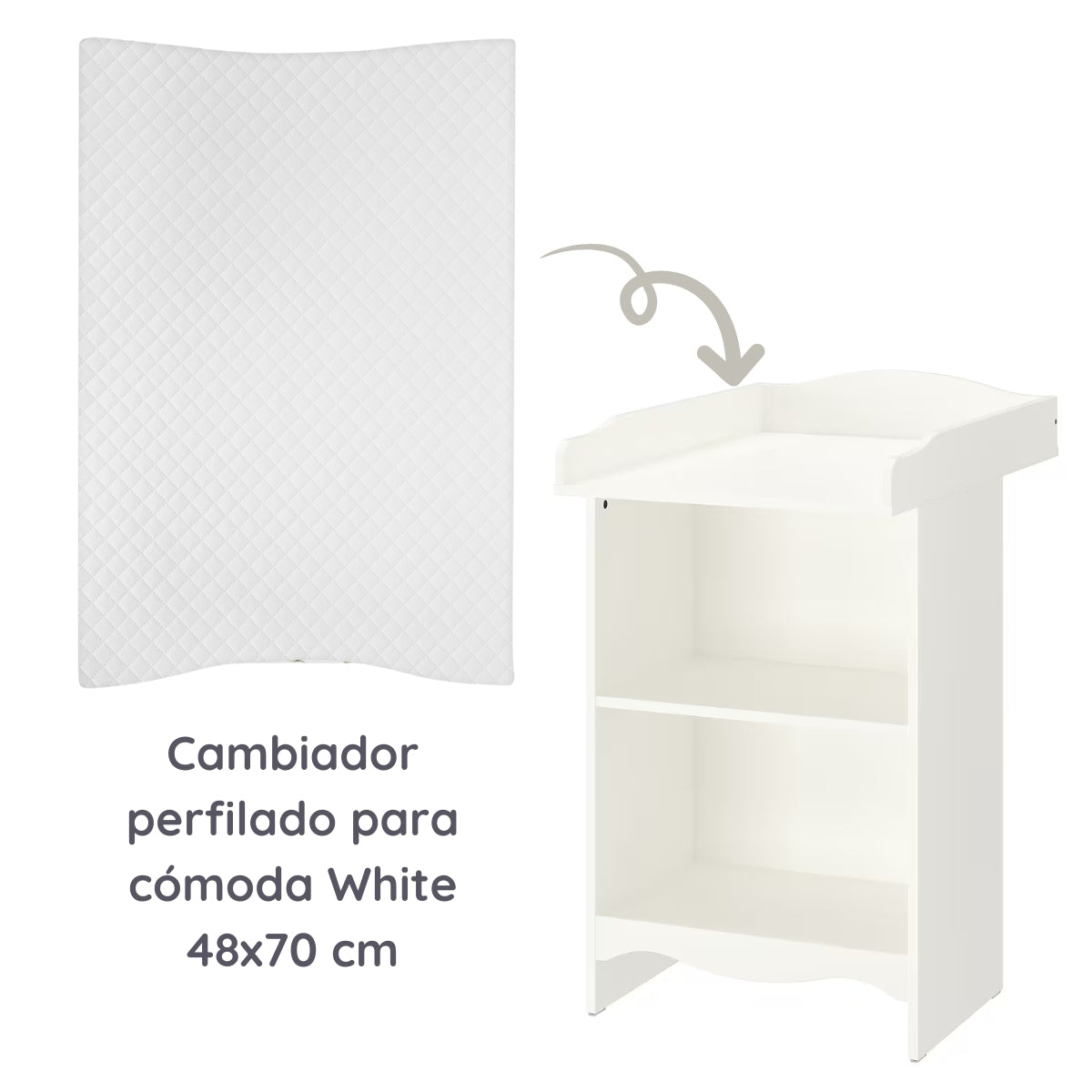 Caro premium line Cambiador perfilado para cómoda 48 x 70 cm