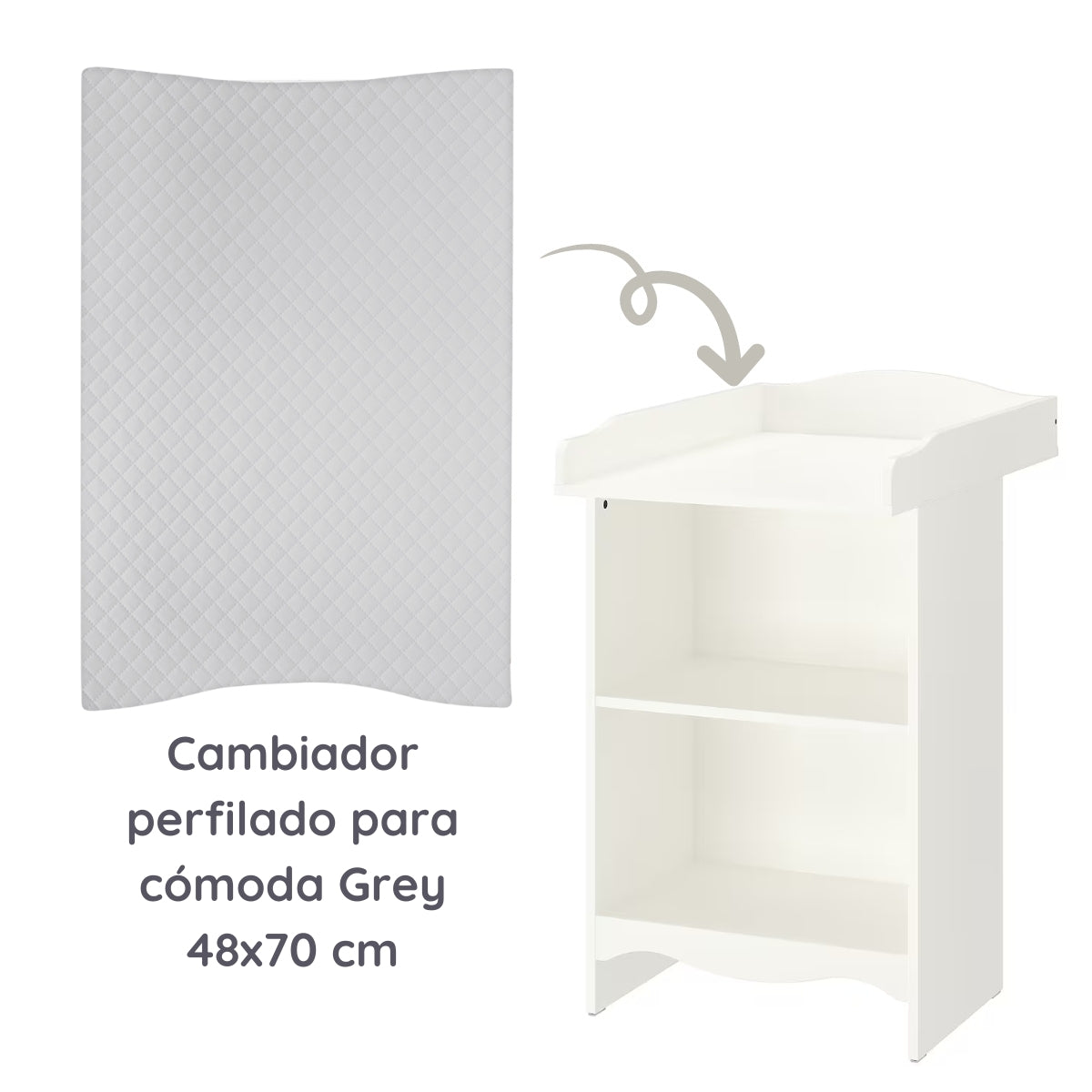 Caro premium line Cambiador perfilado para cómoda 48 x 70 cm