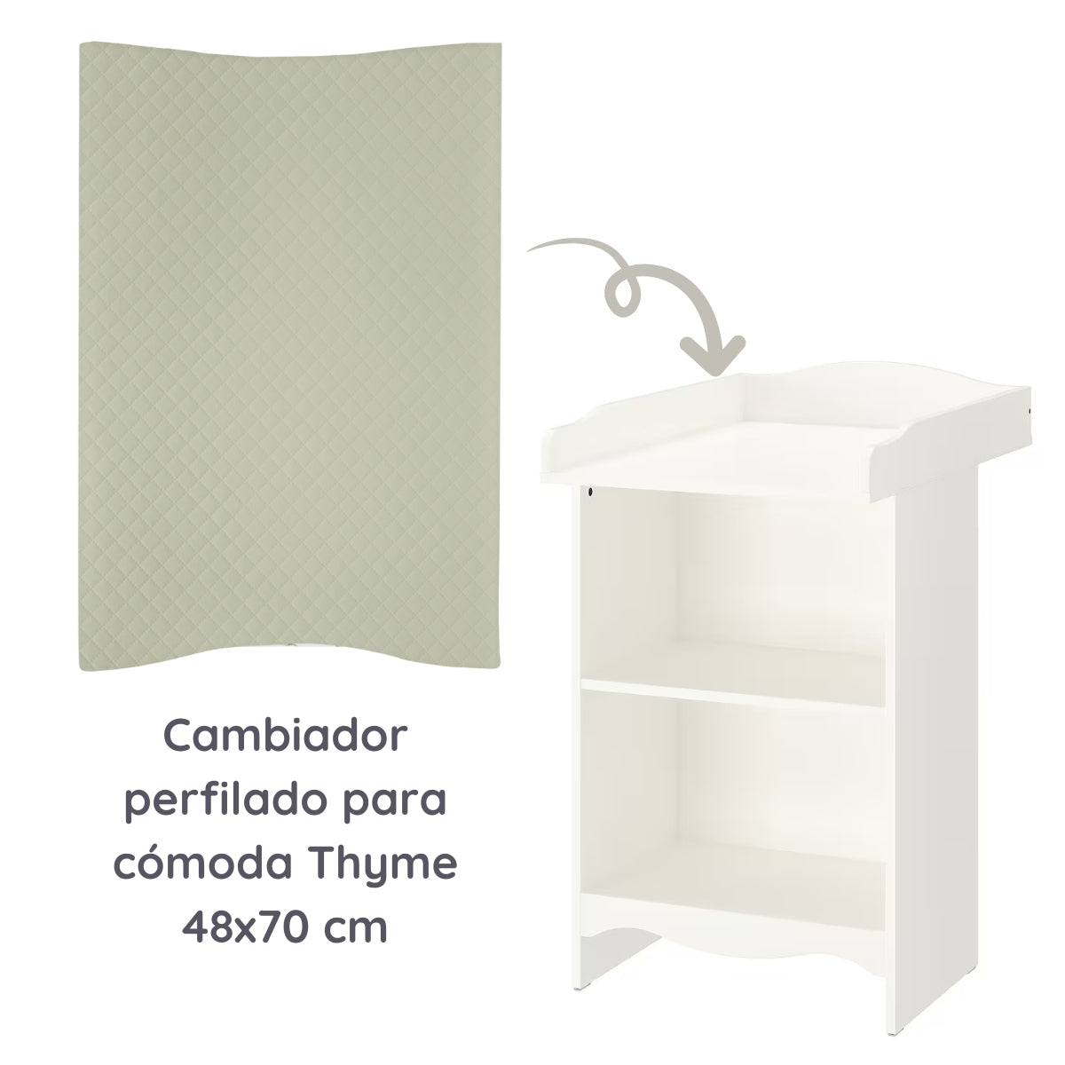 Caro premium line Cambiador perfilado para cómoda 48 x 70 cm
