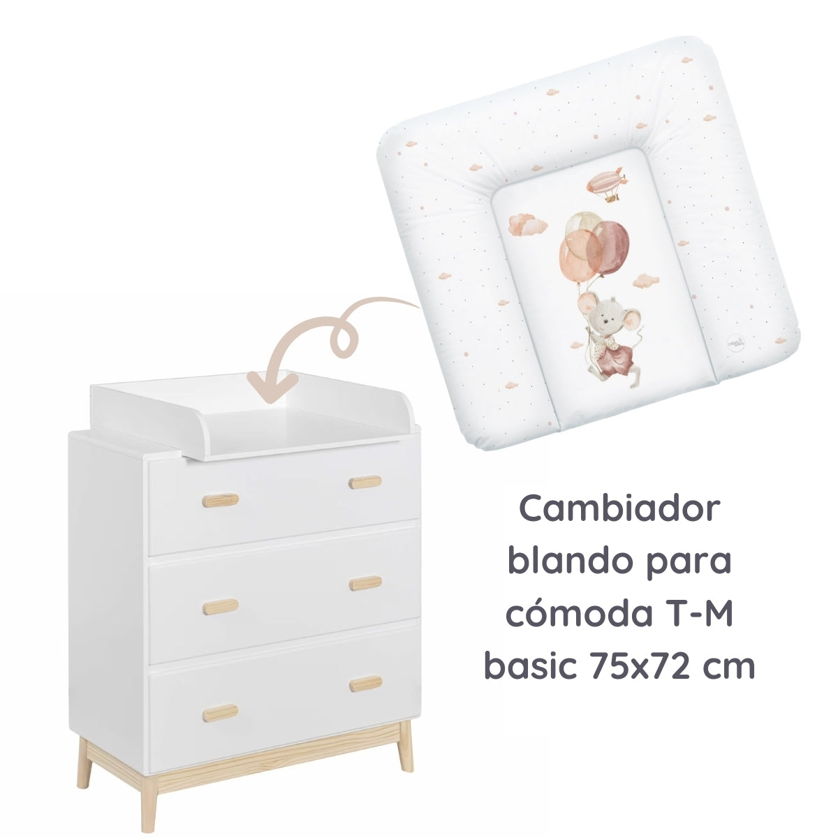 Basic Cambiador blando para comoda T-M