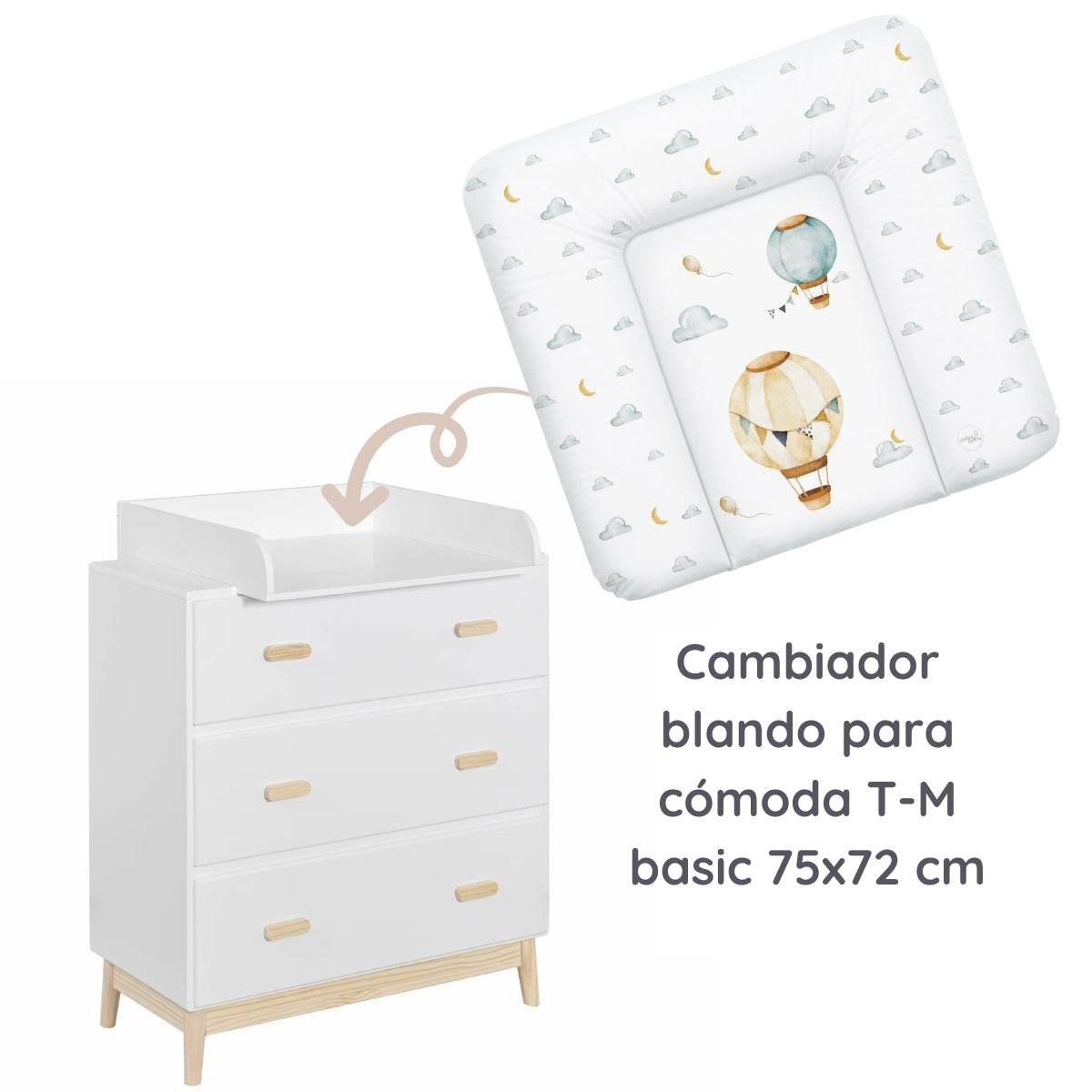 Basic Cambiador blando para comoda T-M