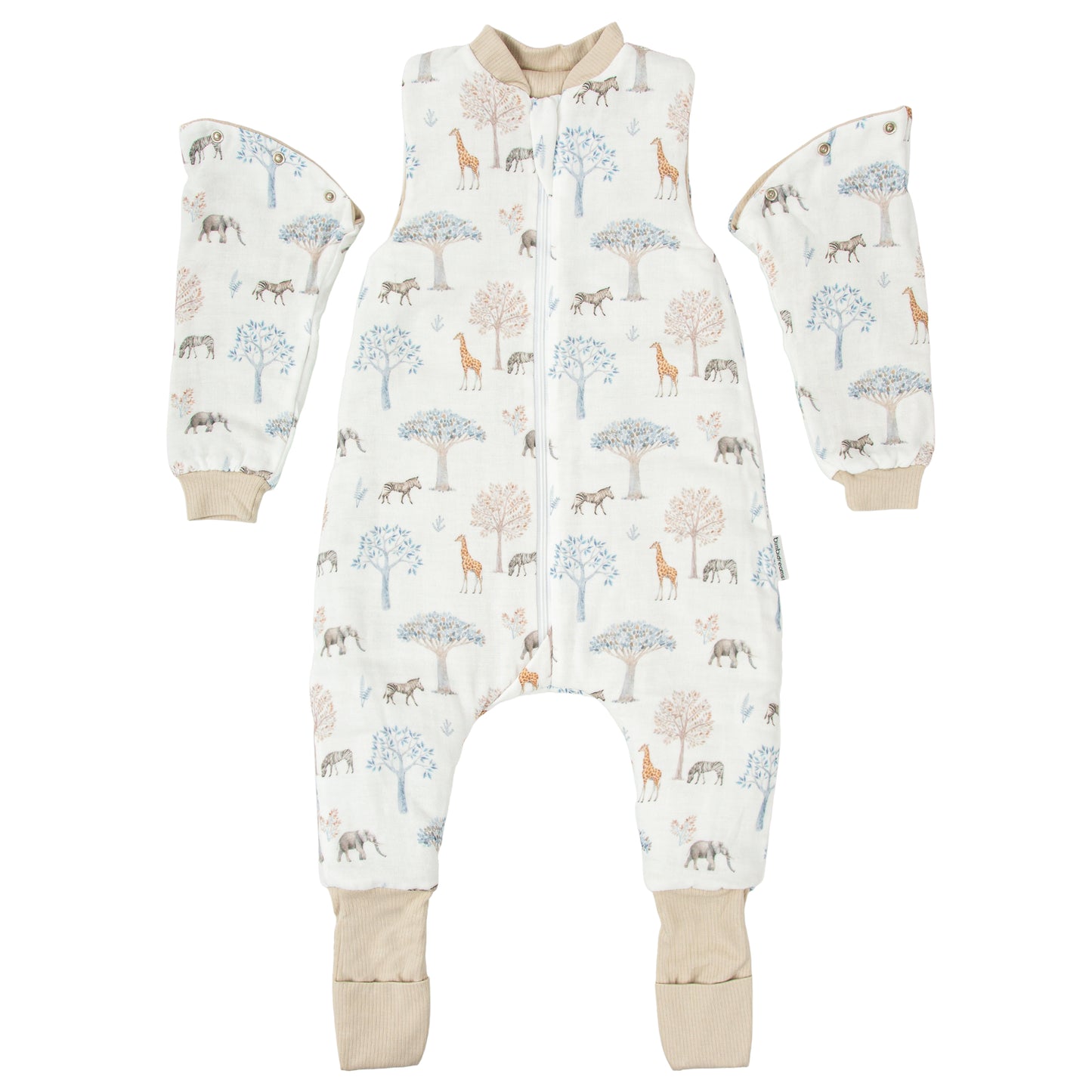 Tanzania Saco pijama con pies y mangas extraíbles 75 cm