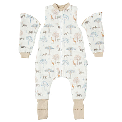 Tanzania Saco pijama con pies y mangas extraíbles 75 cm
