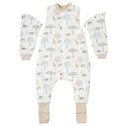 Tanzania Saco pijama con pies y mangas extraíbles 75 cm