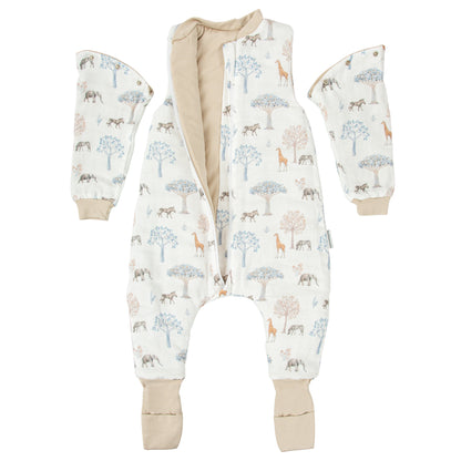 Tanzania Saco pijama con pies y mangas extraíbles 75 cm