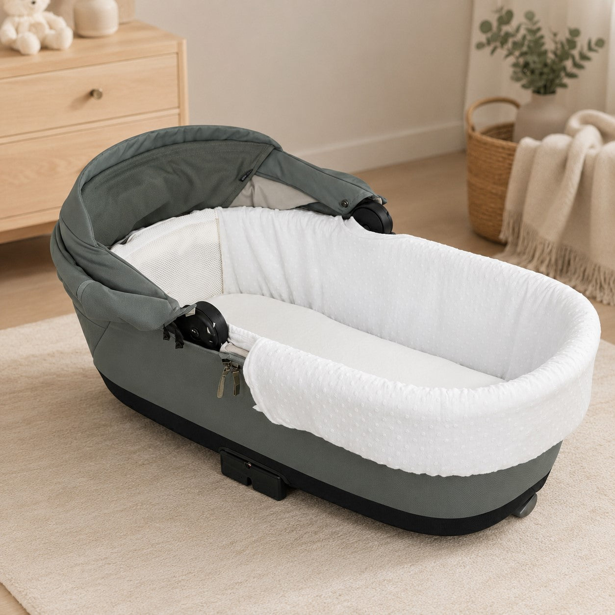 Funda interior capazo cuco universal Plumeti Premium 80x32 cm