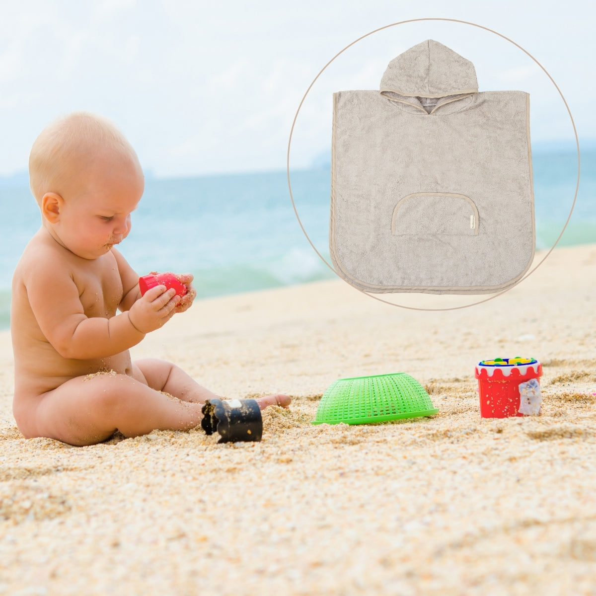 Nairobi poncho toalla de baño bebe 12-36m