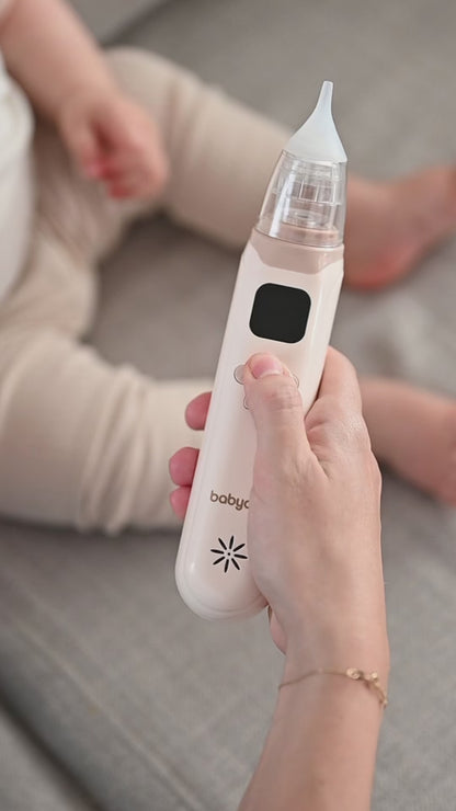 Babyono Aspirador nasal eléctrico ultrasilencioso Beige