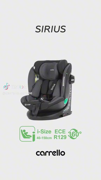 Carrello Sirius silla de auto 360 isofix 40 do 105 cm I-size