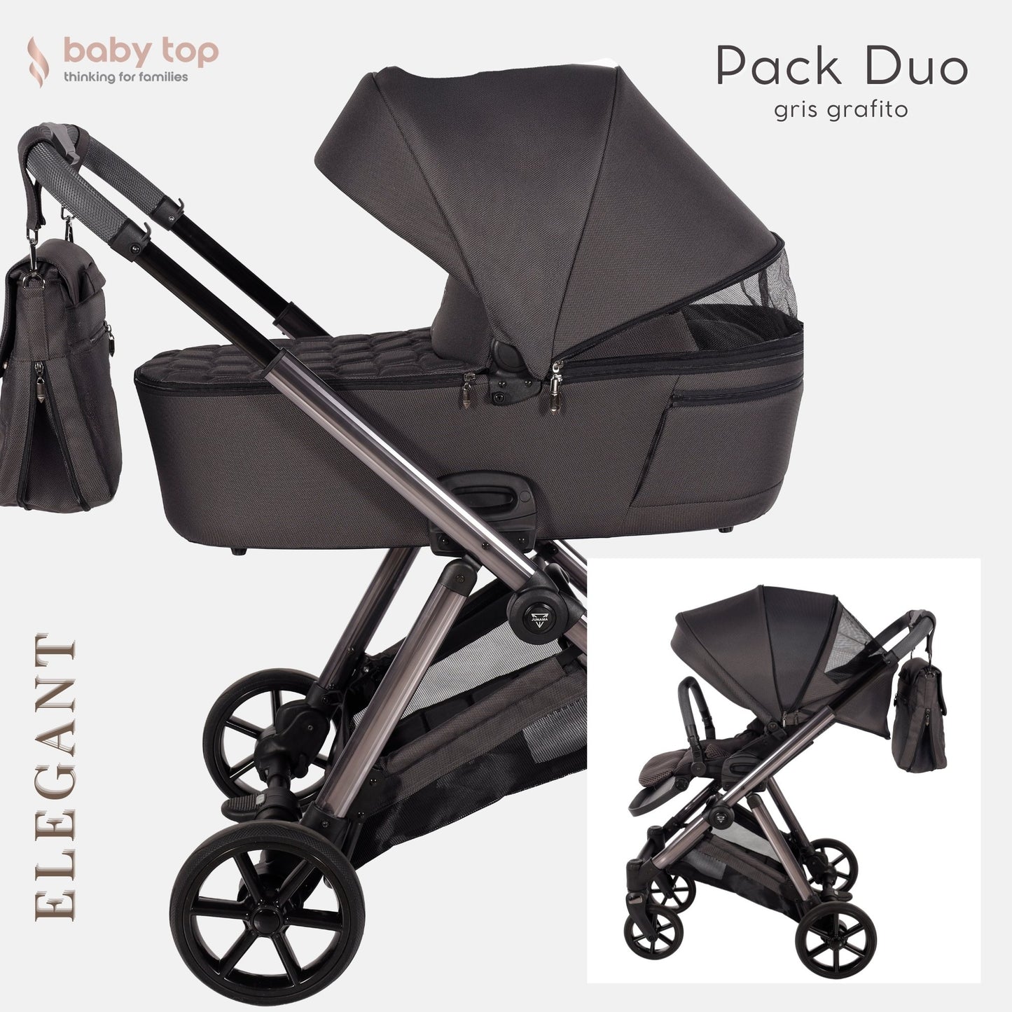 Elegant 4 en 1 Pack cochecito de bebé