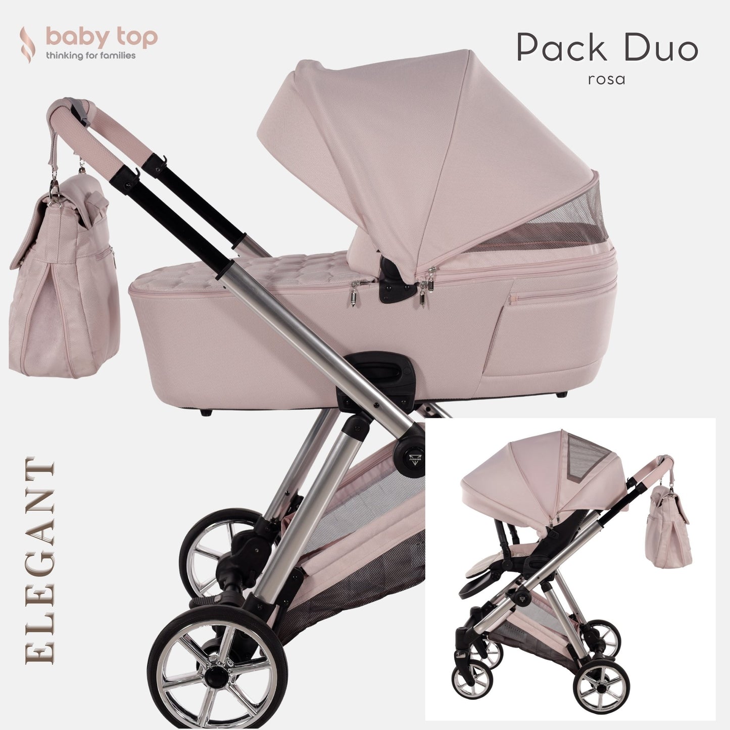 Elegant 4 en 1 Pack cochecito de bebé