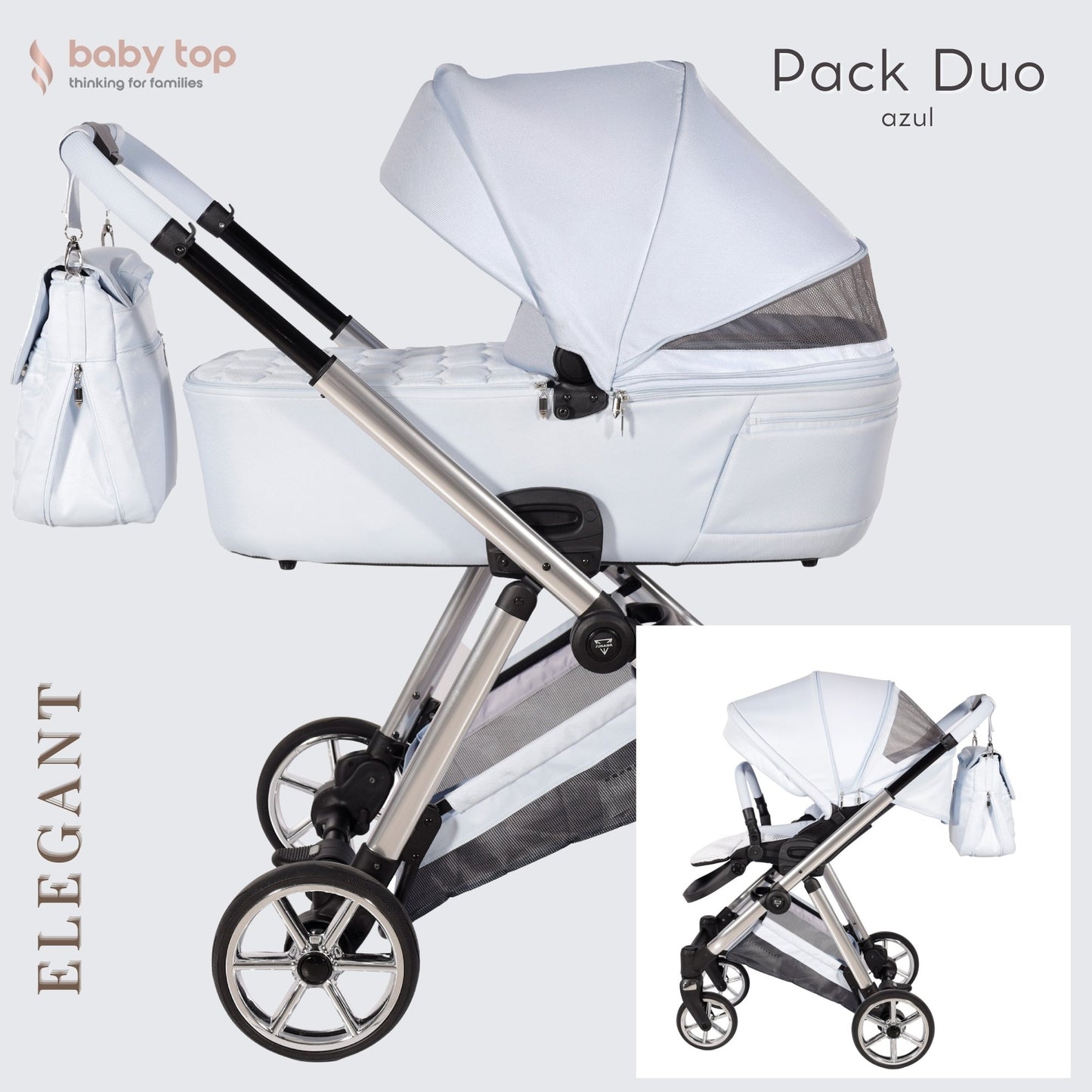 Elegant 4 en 1 Pack cochecito de bebé