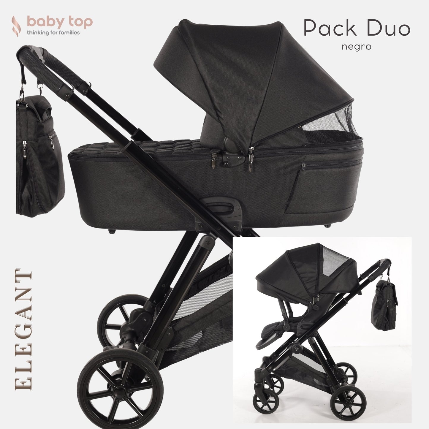 Elegant 4 en 1 Pack cochecito de bebé